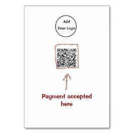 Einfacher minimaler q r Code Hinzufügen Logo-Scan- Tischnummer