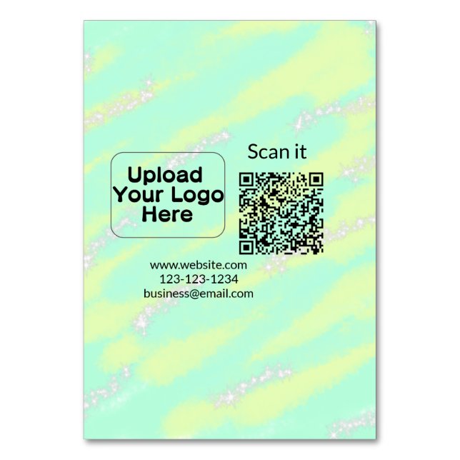 Einfacher minimaler q r Code Hinzufügen Logo Scan- Tischnummer (Vorderseite)