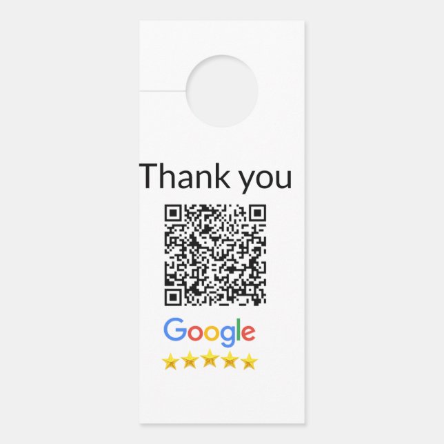 Einfacher minimaler q r Code Hinzufügen Logo Scan- Türanhänger (Vorderseite)