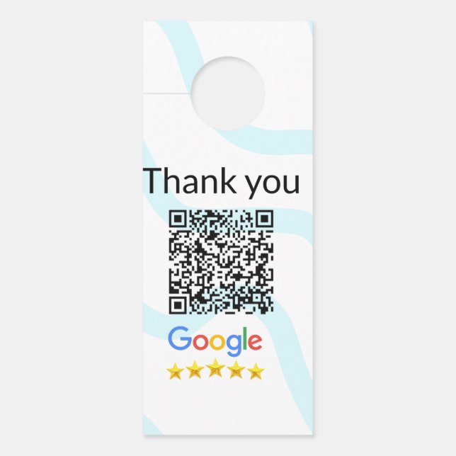 Einfacher minimaler q r Code Hinzufügen Logo Scan- Türanhänger (Vorderseite)