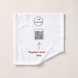 Einfacher minimaler q r Code Hinzufügen Logo-Scan- Waschlappen