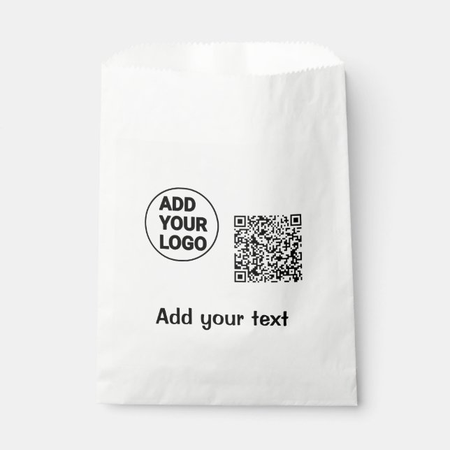 Einfacher minimaler QR-Code Logo hinzufügen Code-N Geschenktütchen (Vorderseite)