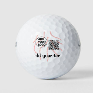 Einfacher minimaler QR-Code-Logo-Scan-Code-Name t Golfball