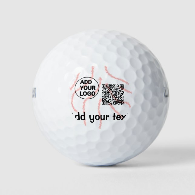 Einfacher minimaler QR-Code-Logo-Scan-Code-Name t Golfball (Vorderseite)