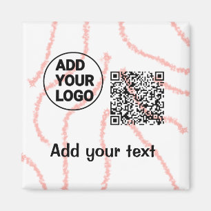Einfacher minimaler QR-Code-Logo-Scan-Code-Name t Magnet
