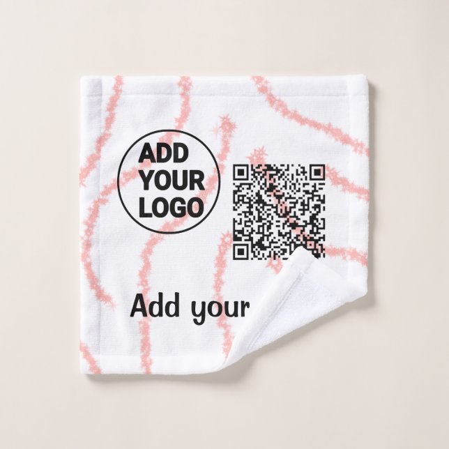 Einfacher minimaler QR-Code-Logo-Scan-Code-Name t Waschlappen (Waschlappen)