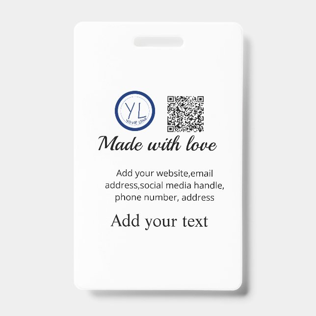 Einfacher minimaler QR-Code-Logo-Scan-Code-Name te Ausweis (Vorderseite)