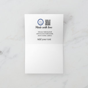 Einfacher minimaler QR-Code-Logo-Scan-Code-Name te Dankeskarte