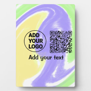 Einfacher minimaler QR-Code-Logo-Scan-Code-Name te Fotoplatte