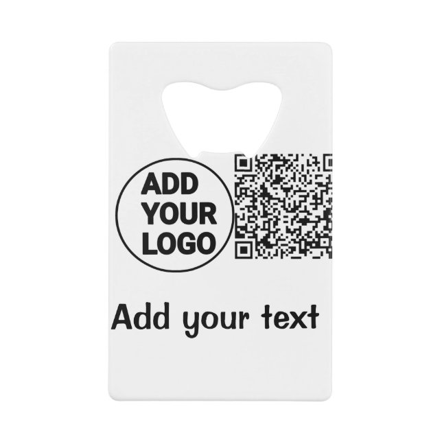 Einfacher minimaler QR-Code-Logo-Scan-Code-Name te Geldbeutel Flaschenöffner (Vorderseite)