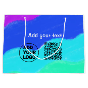 Einfacher minimaler QR-Code-Logo-Scan-Code-Name te Große Geschenktüte