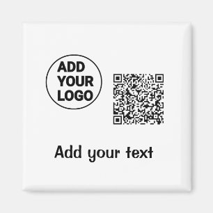 Einfacher minimaler QR-Code-Logo-Scan-Code-Name te Magnet