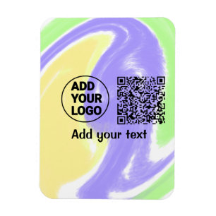 Einfacher minimaler QR-Code-Logo-Scan-Code-Name Te Magnet