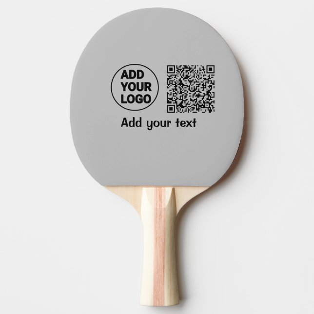 Einfacher minimaler QR-Code-Logo-Scan-Code-Name-te Tischtennis Schläger (Vorderseite)