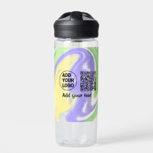 Einfacher minimaler QR-Code-Logo-Scan-Code-Name te Trinkflasche