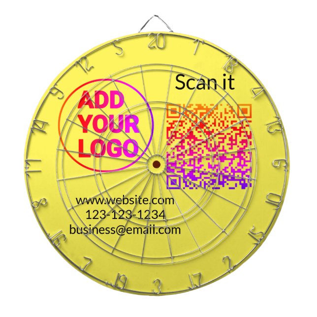 Einfacher minimaler QR-Code-Logo-Scan-Code-Name wi Dartscheibe (vorne)
