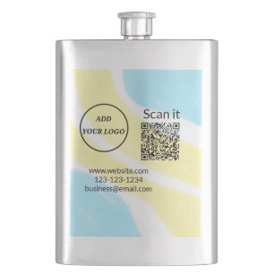 Einfacher minimaler QR-Code-Logo-Scan-Code-Name wi Flachmann