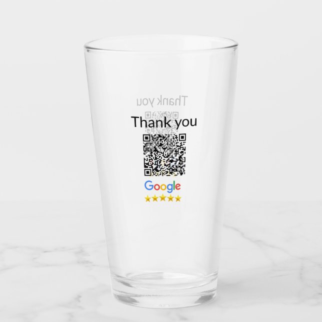 Einfacher minimaler QR-Code-Logo-Scan-Code-Name wi Glas (Vorderseite)