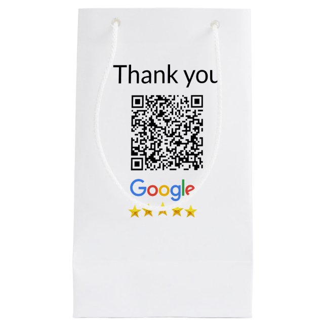 Einfacher minimaler QR-Code-Logo-Scan-Code-Name wi Kleine Geschenktüte (Vorderseite)