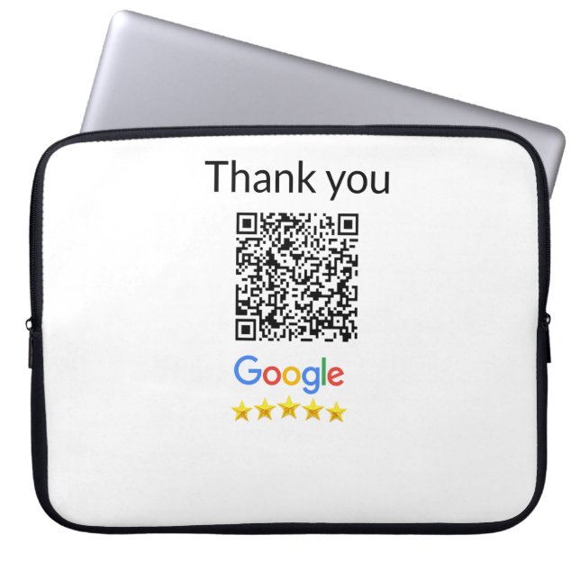 Einfacher minimaler QR-Code-Logo-Scan-Code-Name wi Laptopschutzhülle (Vorderseite)
