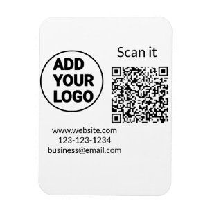 Einfacher minimaler QR-Code-Logo-Scan-Code-Name wi Magnet