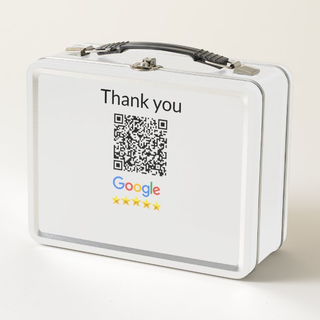 Einfacher minimaler QR-Code-Logo-Scan-Code-Name wi Metall Brotdose (Vorderseite)