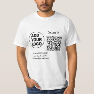 Einfacher minimaler QR-Code-Logo-Scan-Code-Name wi T-Shirt