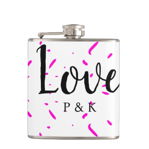 Einfacher minimaler rosa abstrakter Liebeshintergr Flachmann