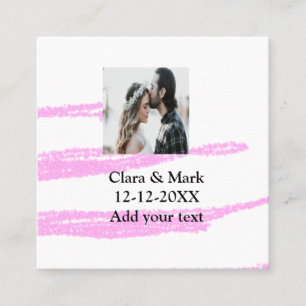 Einfacher minimaler rosa Glitter, füge deinen Text Quadratische Visitenkarte