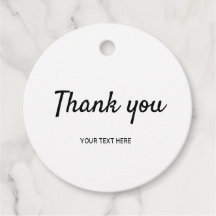einfacher minimaler Text Dank Geschenketiketten