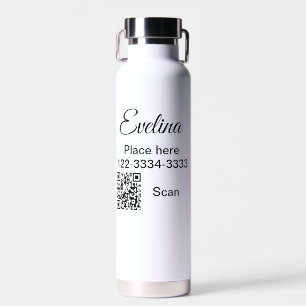 Einfacher minimaler Text für Namen, Ort, Stadt, Te Trinkflasche
