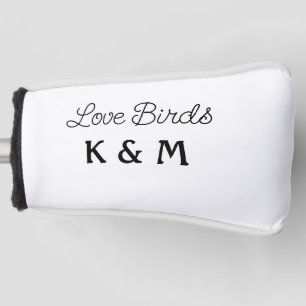 einfacher minimaler Text mit Ihrem Namen, Text Lie Golf Headcover