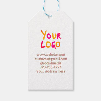 einfacher minimaler Text zum Hinzufügen Ihres Logo Geschenkanhänger