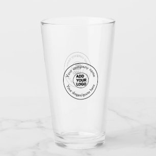 einfacher minimaler Text zum Hinzufügen Ihres Logo Glas
