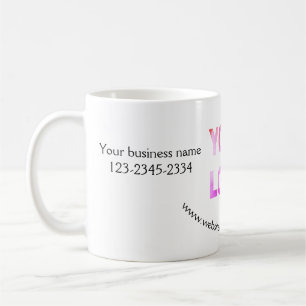 einfacher minimaler Text zum Hinzufügen Ihres Logo Kaffeetasse
