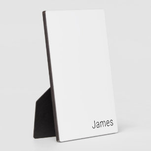 Einfacher minimalistischer editierbarer Name oder Fotoplatte