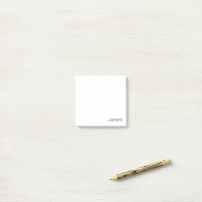 Einfacher minimalistischer editierbarer Name oder  Post-it Klebezettel (Auf Schreibtisch)