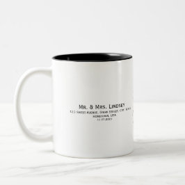 Einfacher minimalistischer eleganter moderner Pamp Zweifarbige Tasse