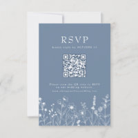 Einfacher minimalistischer Immergrün-Wildblumen-QR
