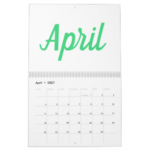 Einfacher minimalistischer moderner bunter Kalende Kalender