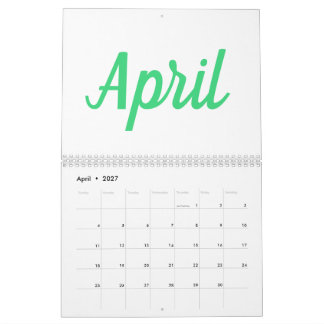 Einfacher minimalistischer moderner bunter Kalende Kalender