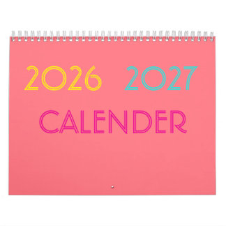 Einfacher minimalistischer moderner bunter Kalende Kalender