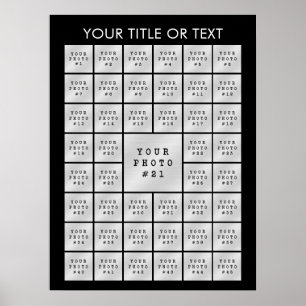 Einfacher minimalistischer personalisierter Foto-C Poster