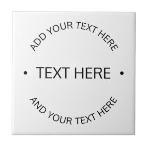 Einfacher moderner editierbarer Text Weiß & Schw Fliese