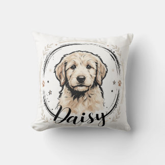Einfacher moderner eleganter schicker Name und Fot Kissen