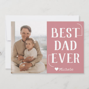 Einfacher moderner Familien-Vatertag-Photo-Name Feiertagskarte