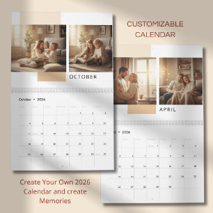 Einfacher moderner Fotokalender  Kalender