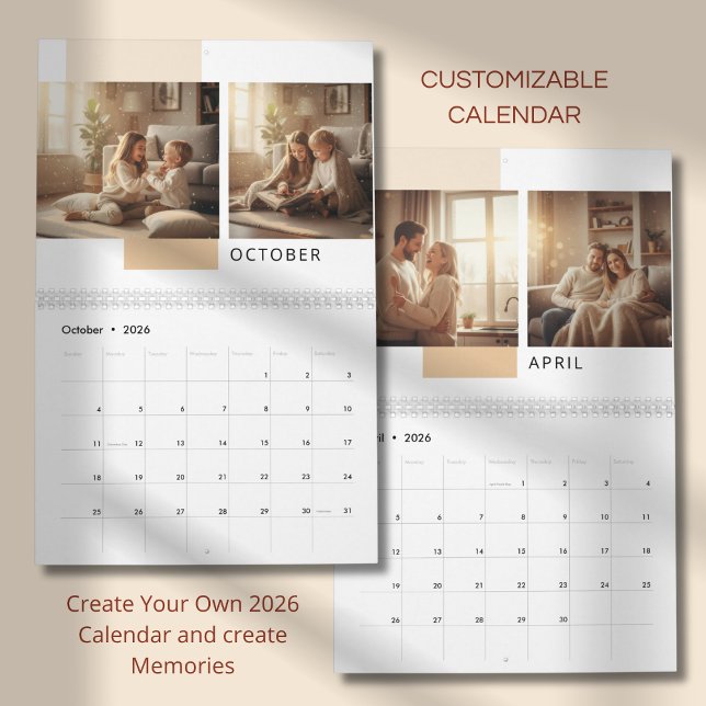 Einfacher moderner Fotokalender  Kalender (Von Creator hochgeladen)
