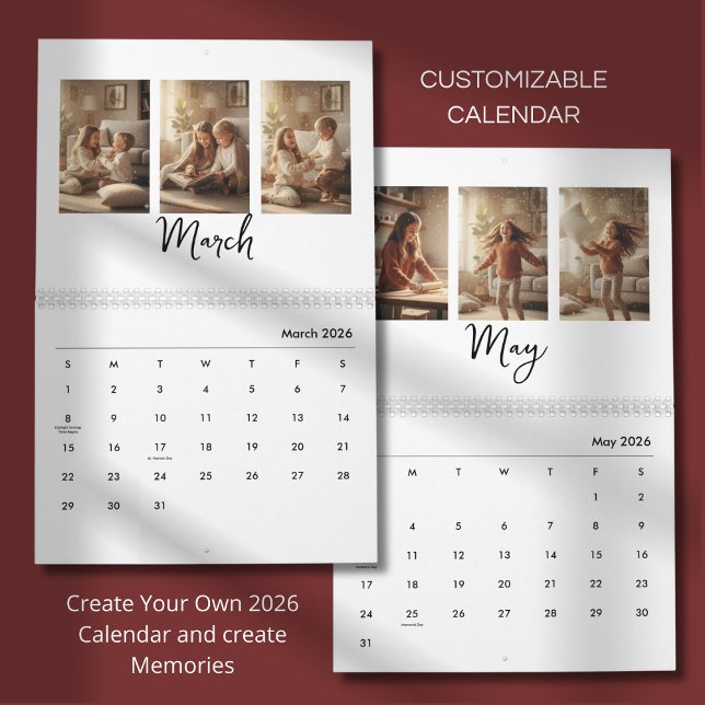 Einfacher moderner Fotokalender Kalender (Von Creator hochgeladen)