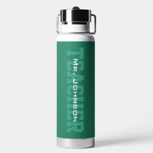 Einfacher moderner grüner Lehrer Trinkflasche
